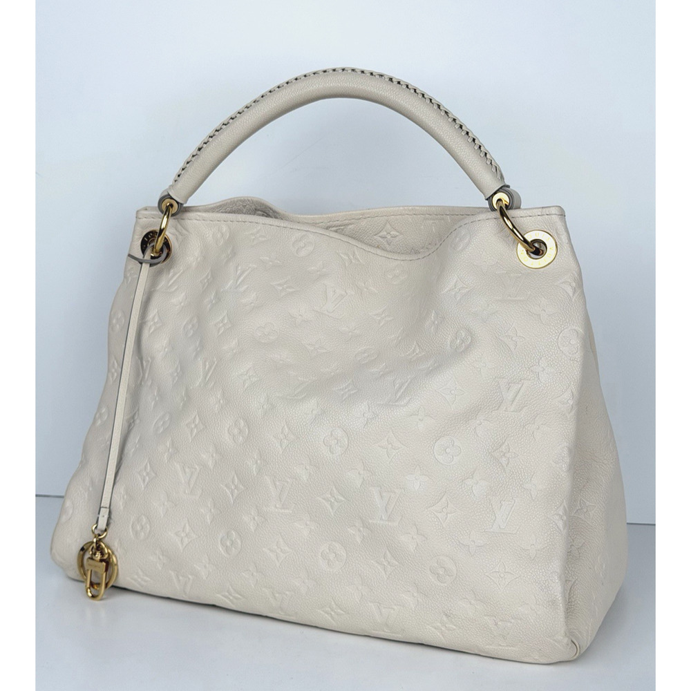 Louis Vuitton Artsy MM Shoulder Bag in White Monogram Empreinte Leather 2012 E4